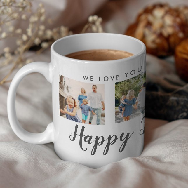 Happy Father's Day 4 Photo Custom Message | Mug (Creator Uploaded)
