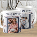 Happy Fathers Day 4 Photo Personalized Coffee Mug<br><div class="desc">Personalized Coffee Mug for Dad on Father's Day (editable to any occasion). The photo template is set up ready for you to add 4 of your favourite photos and you can also edit the message, occasion, names and the year as you wish. The design has trendy typewriter typography and a...</div>