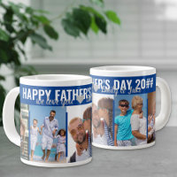 Happy Fathers Day 5 Photo Headline Typography Blue