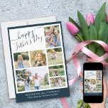 Happy Father's Day 7 Picture Photo Collage Holiday Card<br><div class="desc">Create your own Father's Day card with 7 of your favourite photos. The photo template is set up for you to add your pictures, which will be displayed in a photo collage of portrait, square / instagram and landscape formats. happy Father's Day is lettered in elegant handwritten script and you...</div>
