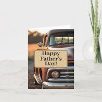 Happy Father's Day Antique Truck Brown 2025