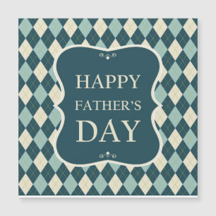 Happy Father's Day Argyle Pattern