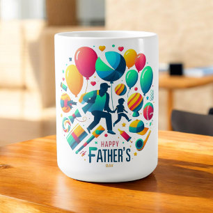 Happy Father's Day Balloon Celebration Coffee Mug