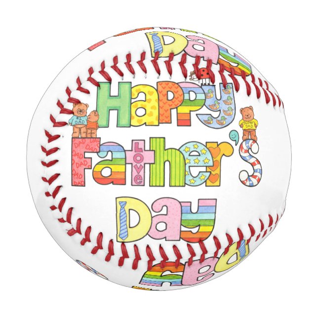 Happy Father's Day baseball (Back Right)