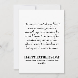 Happy Father's Day: Being Patient with Mom Card