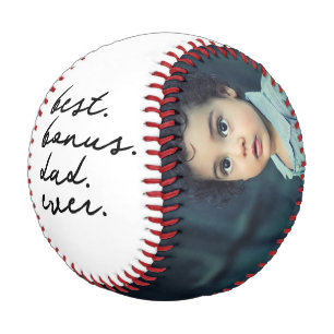 Happy Fathers Day Best Bonus Dad Ever Personalized Baseball