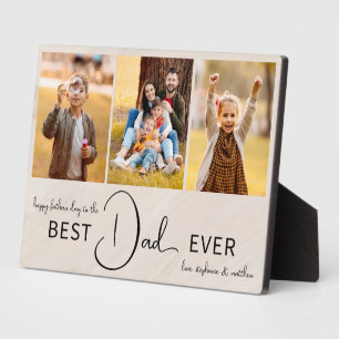 Happy Father's Day Best Dad Ever Photo Collage Plaque