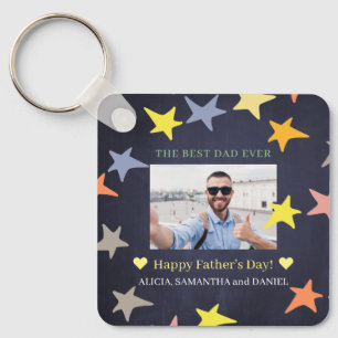 Happy Father's Day best dad ever photo Keychain