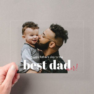 Happy Father's Day Best Dad Modern Greeting Card Acrylic Invitations