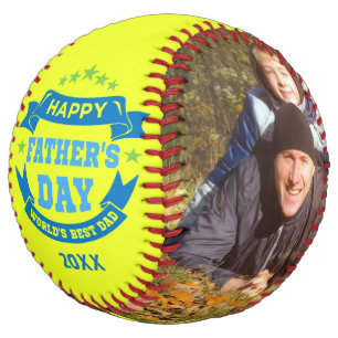 Happy Father's Day Best Dad   Personalized Photos Softball