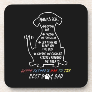 Happy Father's Day Best Dog Dad Coaster