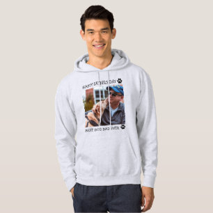 Happy Father's Day Best Dog Dad Ever Custom Photo Hoodie