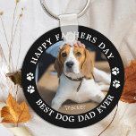 Happy Fathers Day Best Dog Dad Ever Cute Pet Photo Keychain<br><div class="desc">Best Dog Dad Ever ... Surprise your favourite Dog Dad this Father's Day with this super cute custom pet photo keychain. Customize this dog dad keychain with your dog's favourite photo, and name. Great gift from the dog. COPYRIGHT © 2020 Judy Burrows, Black Dog Art - All Rights Reserved. Happy...</div>