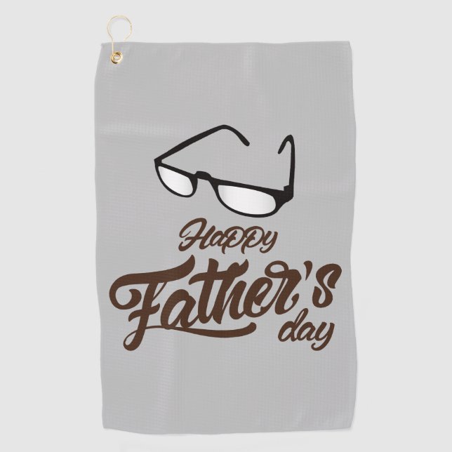 Happy Father's Day Best Golf Towel (Front)