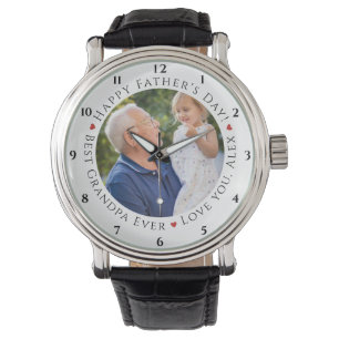 Happy Father's Day Best Grandpa Ever Personalized  Watch