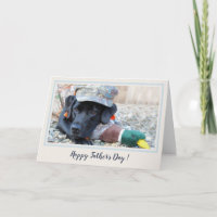 Happy Father's Day Black Labrador Cute Duck Dog