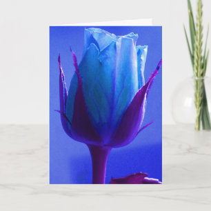 Happy Father's Day Blue Rose II Card