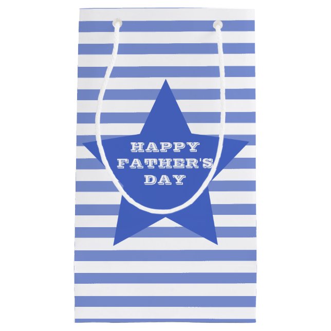 Happy Father's Day | Blue Star & Stripes Gift Bag (Front)