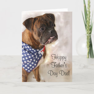 Happy Father's Day Boxer dog greeting card