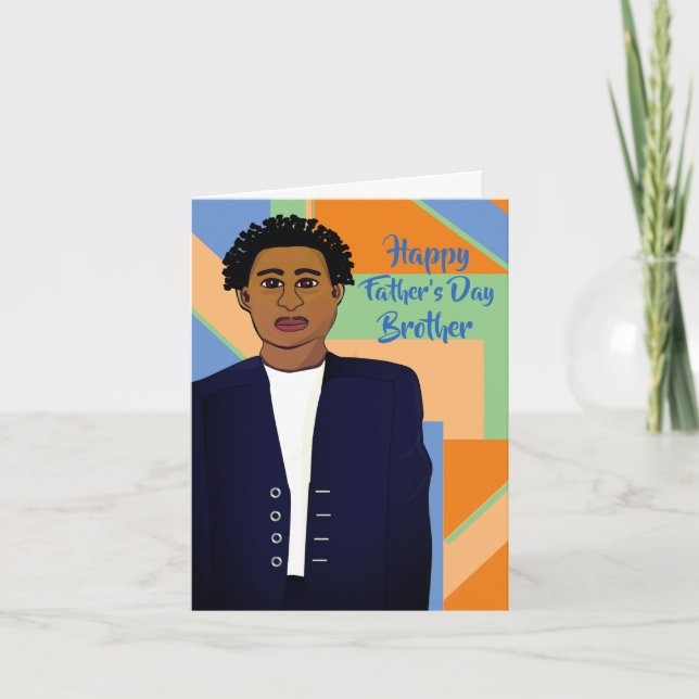 Happy Father's Day Brother African American  Card (Front)