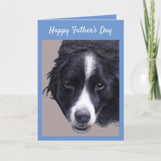 Happy Father's Day card (Border Collie) (Front)