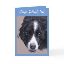 Happy Father's Day card (Border Collie)