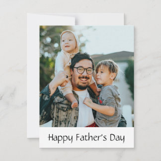 Happy Father's Day Card Custom Personalized Photo