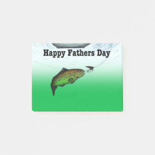 Happy Fathers Day Card fishing boating Post-it Notes