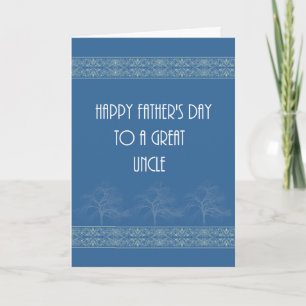 Happy Father's Day Card for Uncle, Blue