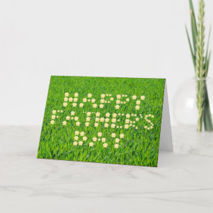 Happy Father's Day Card Printable Paw Prints Font 