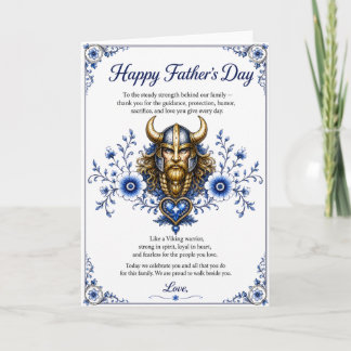 Happy Father's Day Card with a Scandinavian Viking