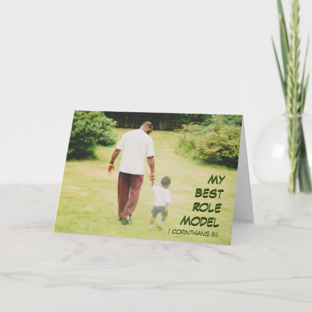 HAPPY FATHER'S DAY Christian Role Model Custom Card (Front)