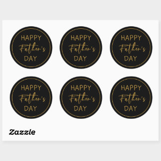Happy Fathers Day Classic Round Sticker