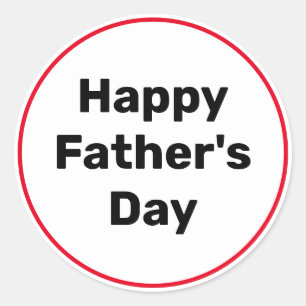 Happy Father's Day   Classic Round Sticker
