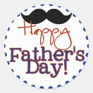 happy father's day classic round sticker