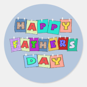 Happy Fathers Day Classic Round Sticker