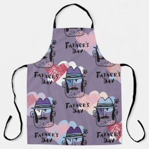 Happy Father's day. Collection unique greeting car Apron
