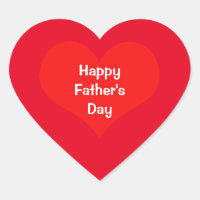Happy Fathers Day  Colourful Heart Custom Red Whit