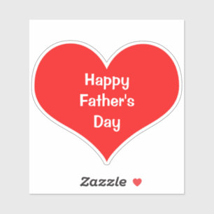 Happy Fathers Day  Colourful Heart Red White Custo