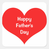 Happy Fathers Day Colourful Heart Red White Custo