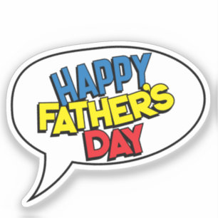 HAPPY FATHER'S DAY Comic Book Pop Art Customizable