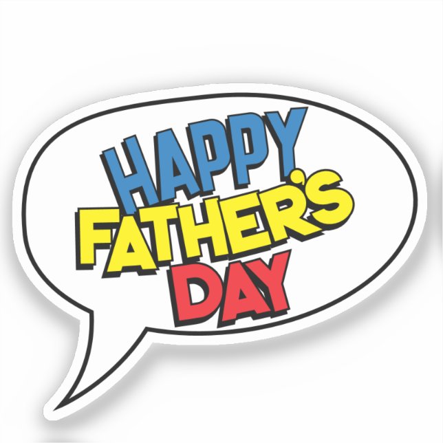HAPPY FATHER'S DAY Comic Book Pop Art Customizable (Front)