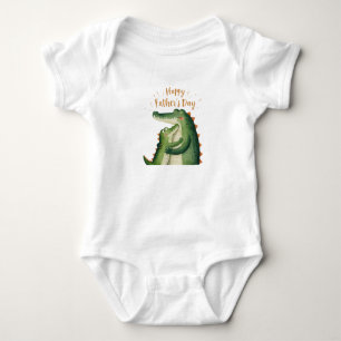 Happy Father's Day Crocodiles Baby Bodysuit