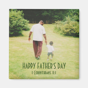 HAPPY FATHER'S DAY Custom Christian Role Model Magnet