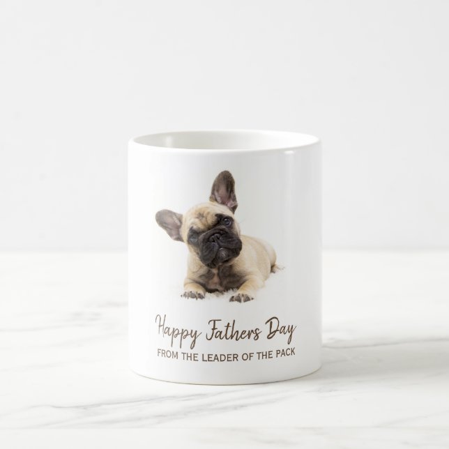 Happy Fathers Day Custom French Bulldog  Coffee Mug (Center)