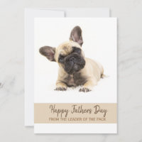 Happy Fathers Day Custom French Bulldog Photo Holi