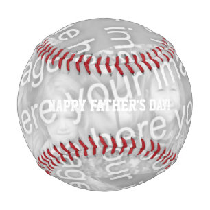 Happy Father's Day custom photo baseball for dad