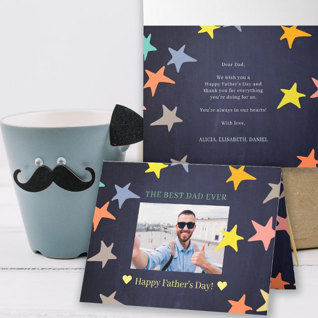 Happy Father's Day custom photo best dad ever Card (Creator Uploaded)