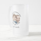Happy Father's Day Custom Photo Best Dad Ever Frosted Glass Beer Mug (Front Left)