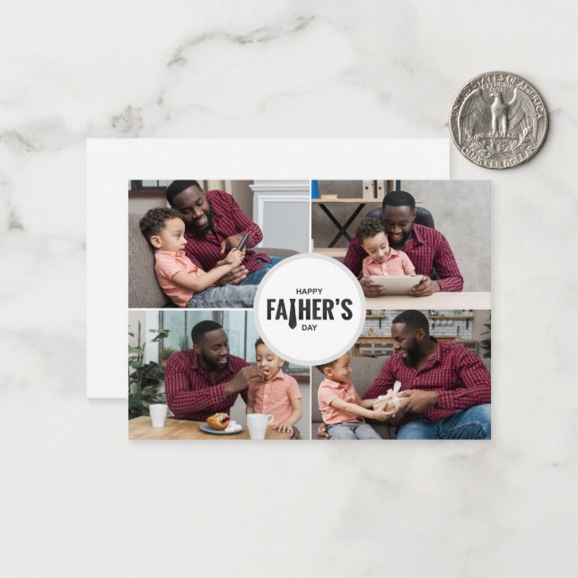 Happy Father's Day Custom Photo Card (Front/Back In Situ)